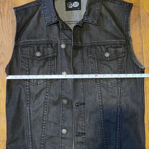 Black Denim Vest - Picture 2 of 4